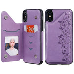 Custodia protettiva con motivo gatti per iPhone XS Max e Galaxy A