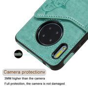 Custodia protettiva con motivo a goffratura a sei gatti con supporto, slot per schede e cornice per foto, For Galaxy S10, For Galaxy S10e, For Huawei Mate 30