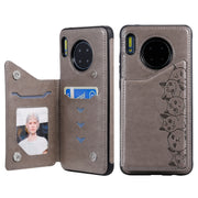 Custodia protettiva con motivo a goffratura a sei gatti con supporto, slot per schede e cornice per foto, For Galaxy S10, For Galaxy S10e, For Huawei Mate 30