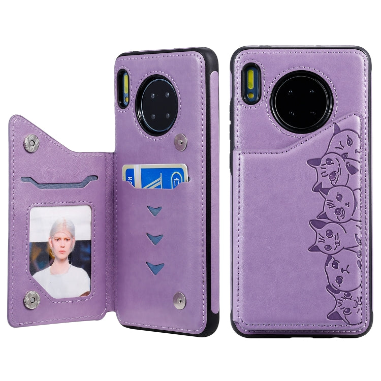 Custodia portafoglio con motivo sei gatti per Galaxy S10