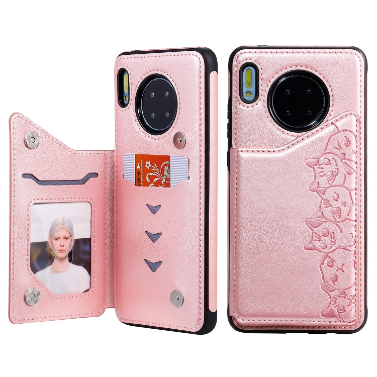 Custodia portafoglio con motivo sei gatti per Galaxy S10