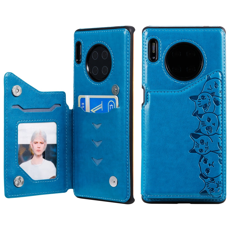 Custodia portafoglio con motivo sei gatti per Galaxy S10