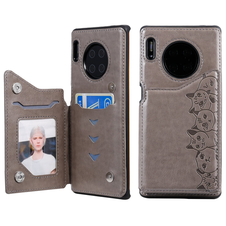 Custodia portafoglio con motivo sei gatti per Galaxy S10