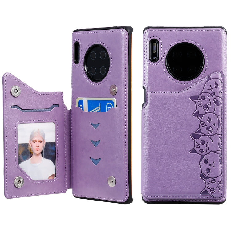 Custodia portafoglio con motivo sei gatti per Galaxy S10