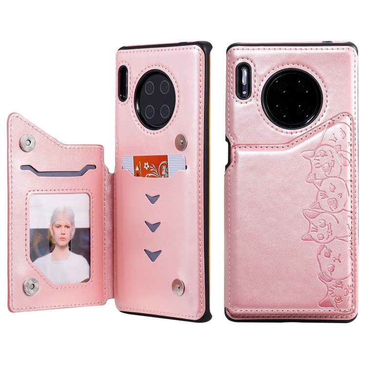 Custodia portafoglio con motivo sei gatti per Galaxy S10
