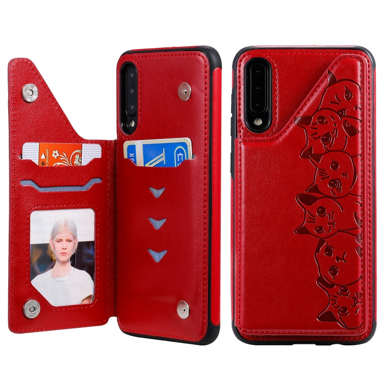 Custodia protettiva con motivo gatti per iPhone XS Max e Galaxy A