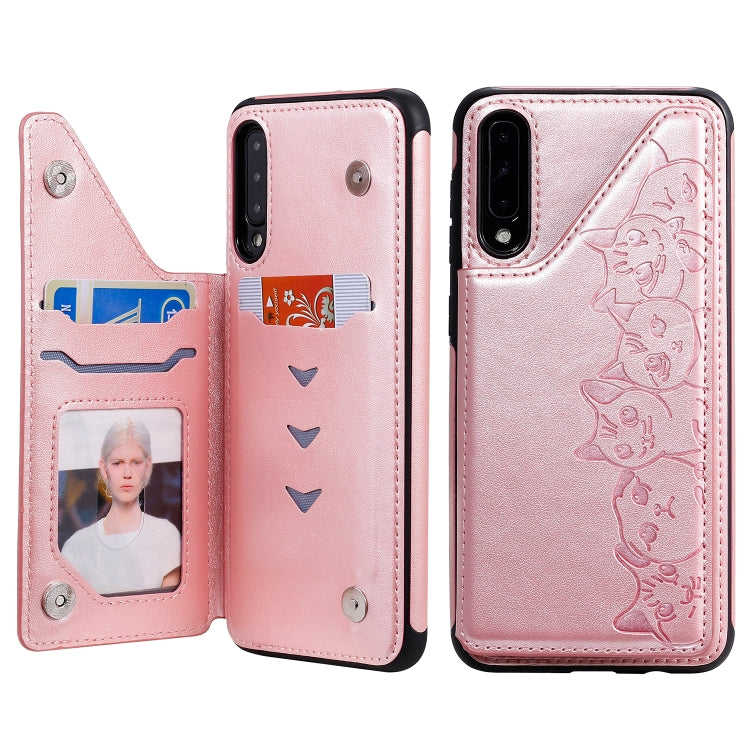 Custodia protettiva con motivo gatti per iPhone XS Max e Galaxy A