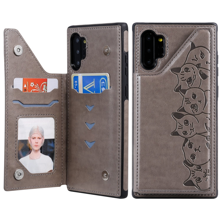 Custodia portafoglio con motivo sei gatti per Galaxy S10