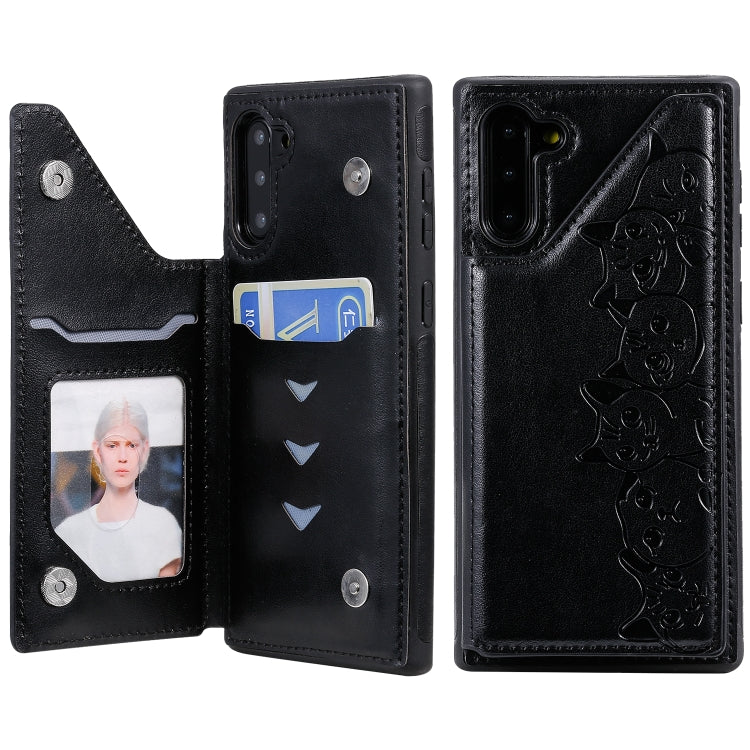 Custodia portafoglio Samsung con motivo gatti e slot carte