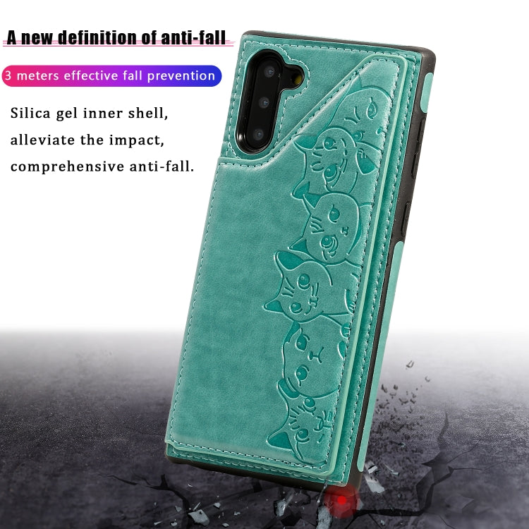 Custodia portafoglio Samsung con motivo gatti e slot carte