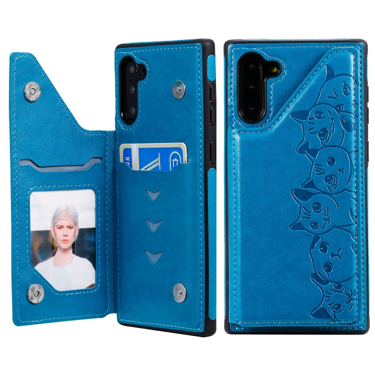 Custodia portafoglio Samsung con motivo gatti e slot carte
