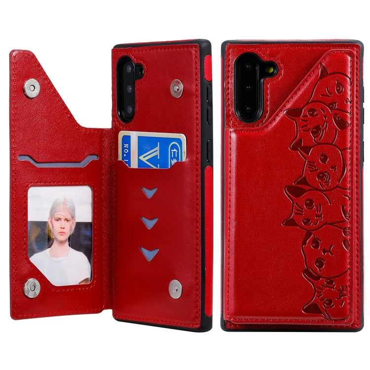 Custodia portafoglio Samsung con motivo gatti e slot carte