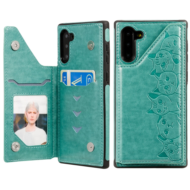 Custodia portafoglio Samsung con motivo gatti e slot carte