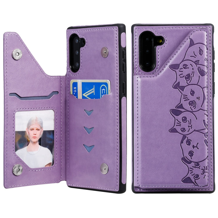 Custodia portafoglio Samsung con motivo gatti e slot carte