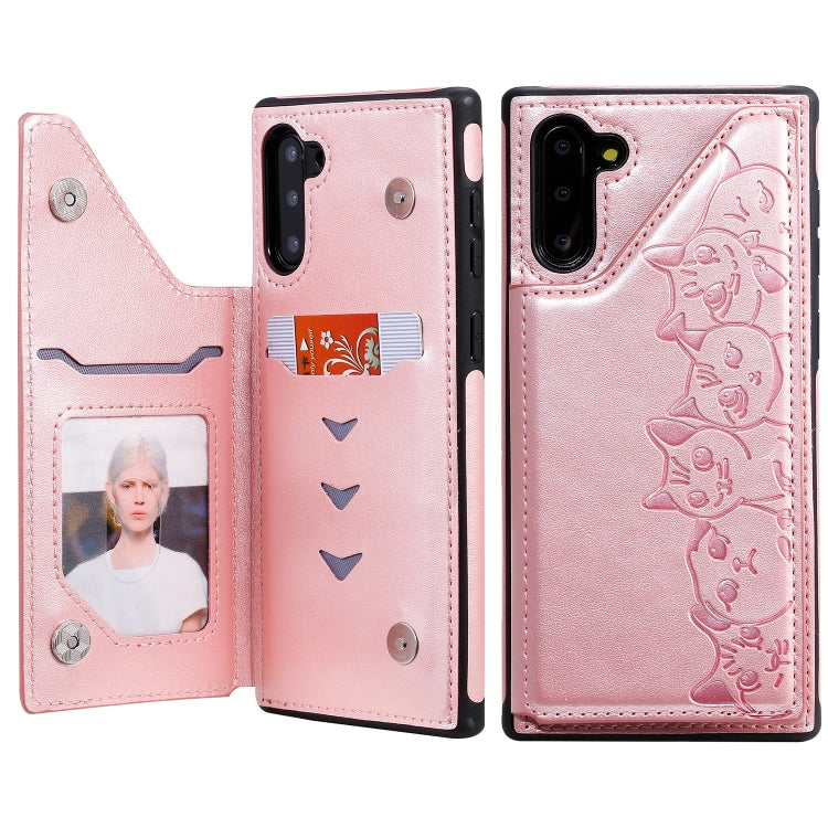 Custodia portafoglio Samsung con motivo gatti e slot carte