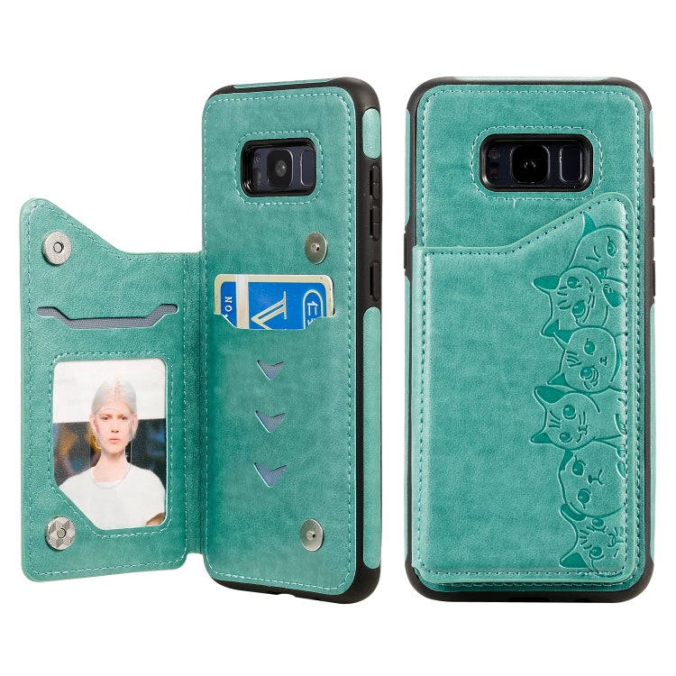 Custodia portafoglio Samsung con motivo gatti e slot carte