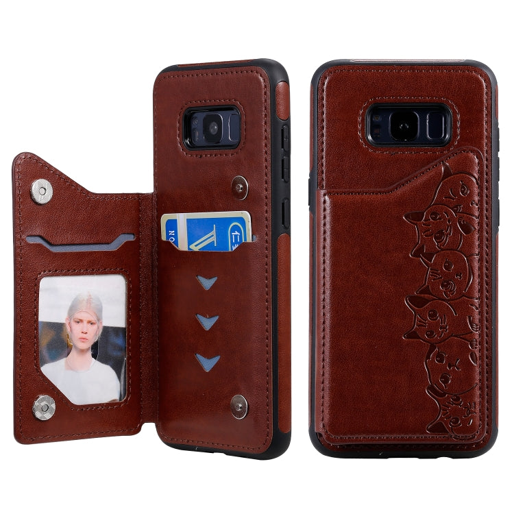 Custodia portafoglio Samsung con motivo gatti e slot carte