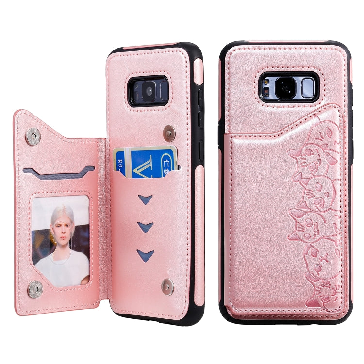 Custodia portafoglio Samsung con motivo gatti e slot carte