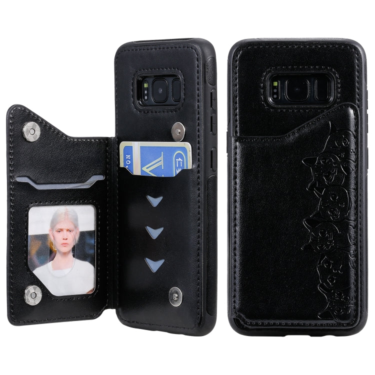 Custodia portafoglio Samsung con motivo gatti e slot carte