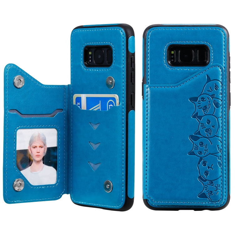 Custodia portafoglio Samsung con motivo gatti e slot carte