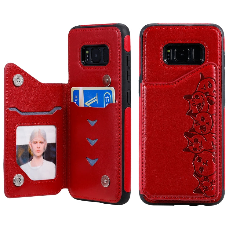 Custodia portafoglio Samsung con motivo gatti e slot carte