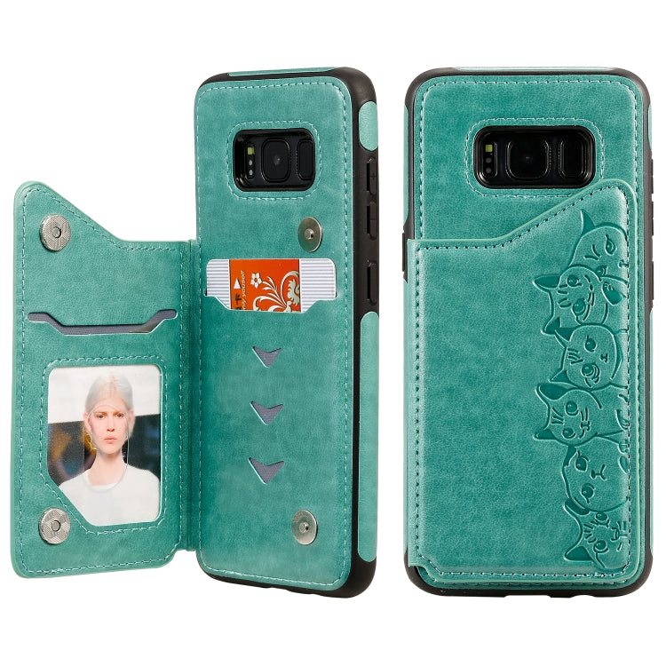 Custodia portafoglio Samsung con motivo gatti e slot carte