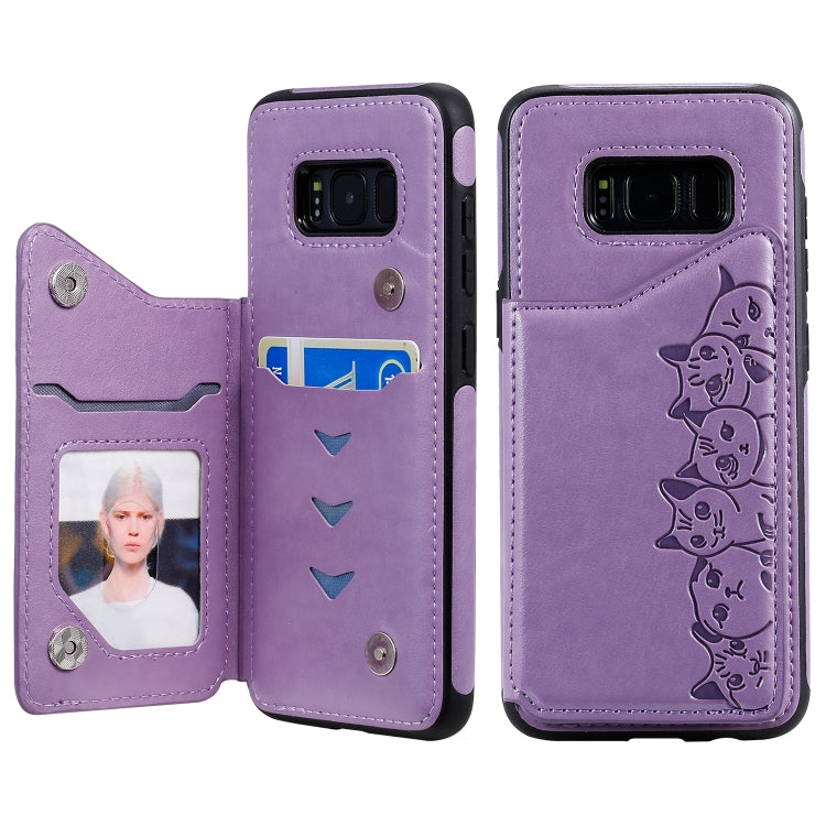 Custodia portafoglio Samsung con motivo gatti e slot carte