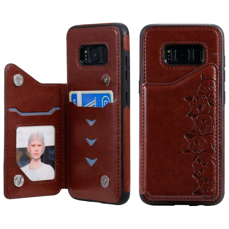 Custodia portafoglio Samsung con motivo gatti e slot carte
