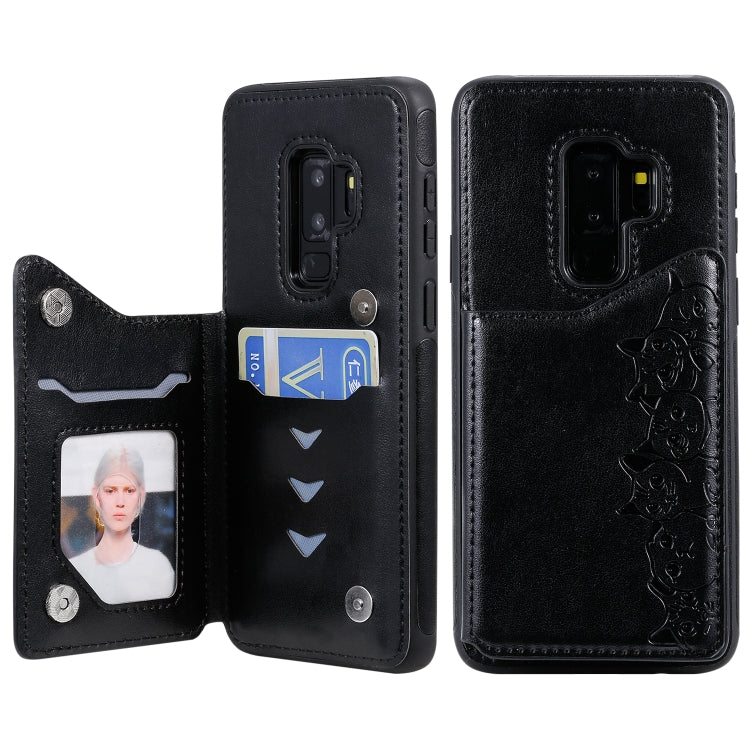 Custodia portafoglio motivo gatti per Galaxy S8, S8+, S9+