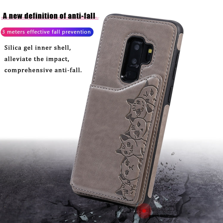 Custodia portafoglio motivo gatti per Galaxy S8, S8+, S9+
