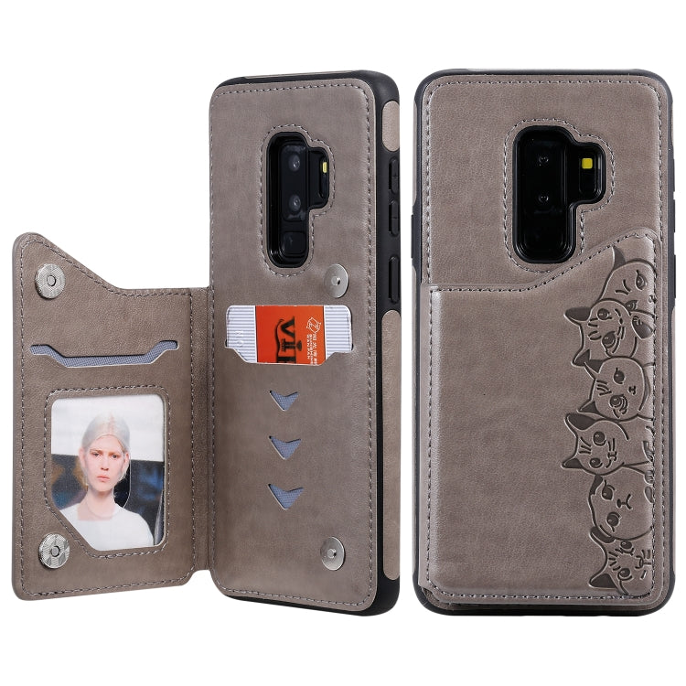 Custodia portafoglio motivo gatti per Galaxy S8, S8+, S9+