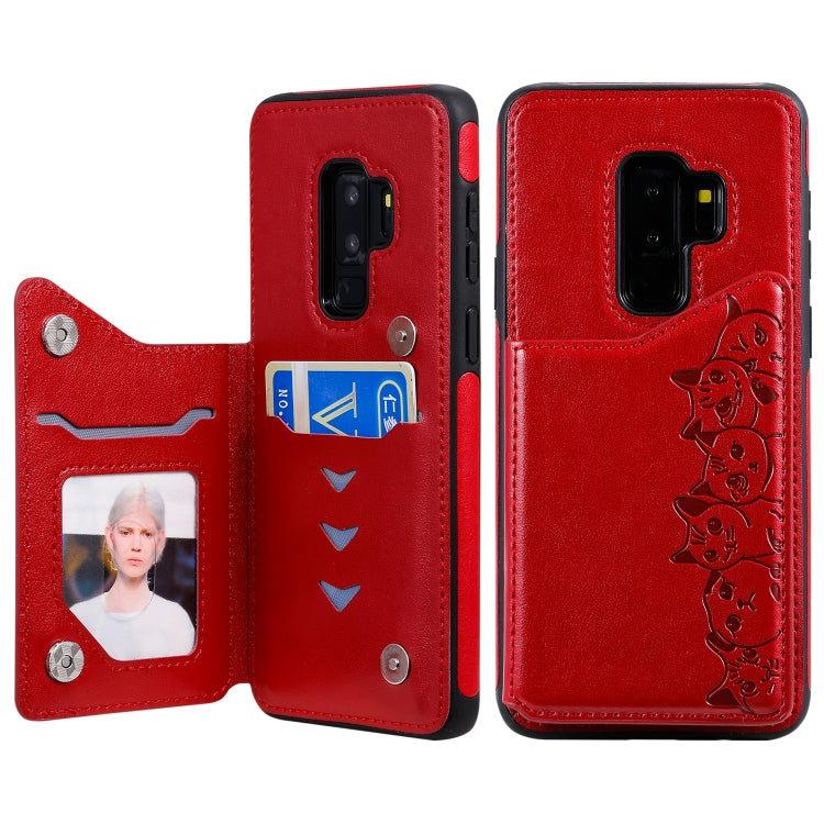 Custodia portafoglio motivo gatti per Galaxy S8, S8+, S9+