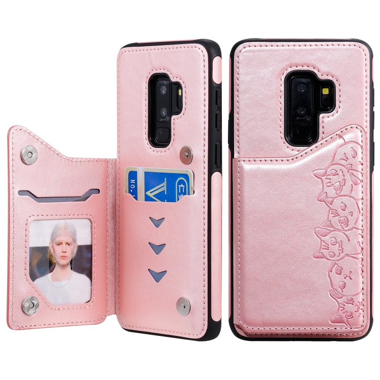 Custodia portafoglio motivo gatti per Galaxy S8, S8+, S9+