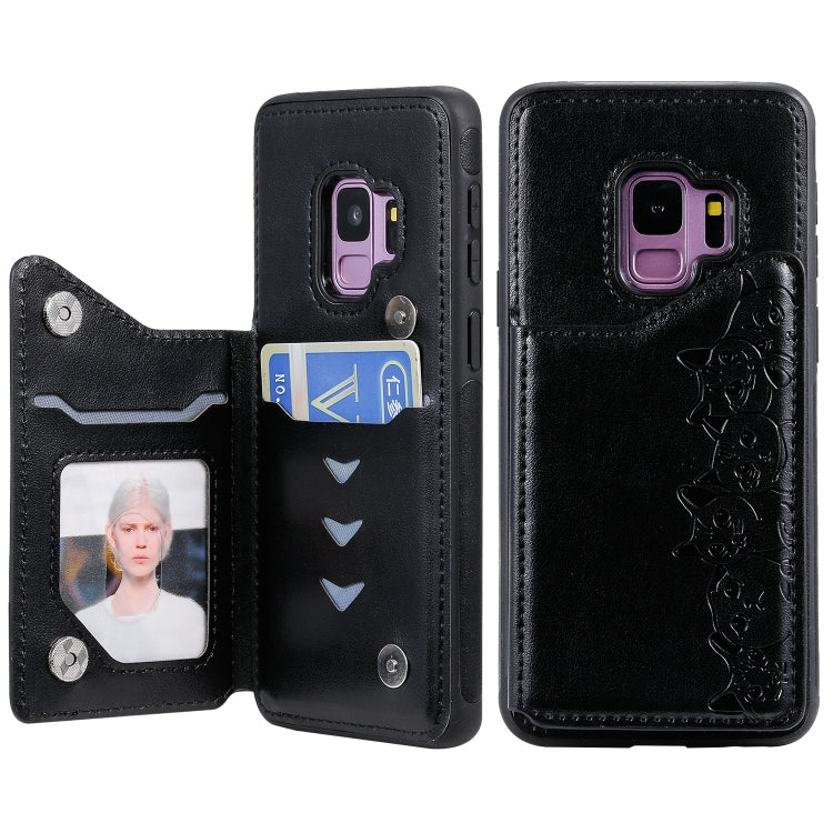 Custodia portafoglio motivo gatti per Galaxy S8, S8+, S9+