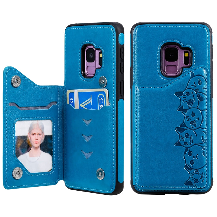 Custodia portafoglio motivo gatti per Galaxy S8, S8+, S9+