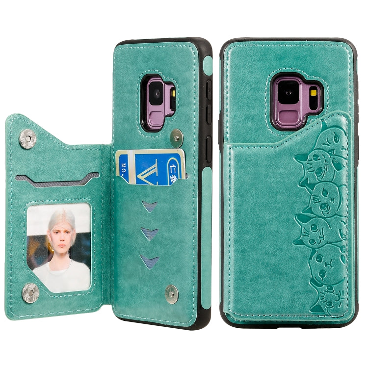 Custodia portafoglio motivo gatti per Galaxy S8, S8+, S9+