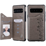 Custodia portafoglio motivo gatti per Galaxy S8, S8+, S9+