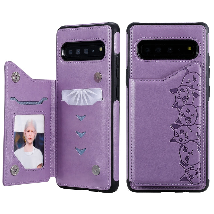 Custodia portafoglio motivo gatti per Galaxy S8, S8+, S9+