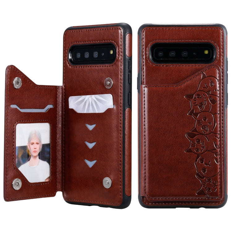 Custodia portafoglio motivo gatti per Galaxy S8, S8+, S9+