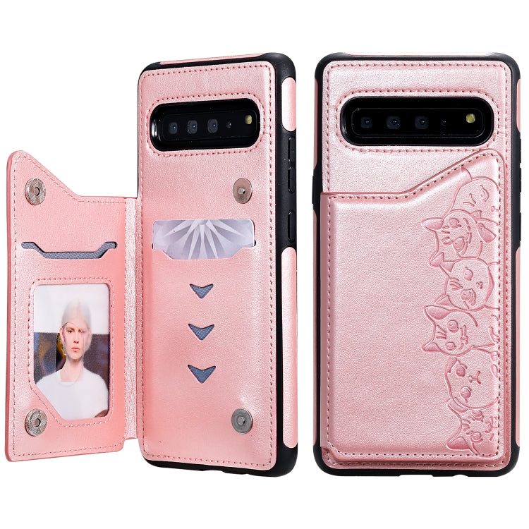 Custodia portafoglio motivo gatti per Galaxy S8, S8+, S9+