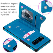 Custodia portafoglio con motivo gatti per Galaxy S9 e S10