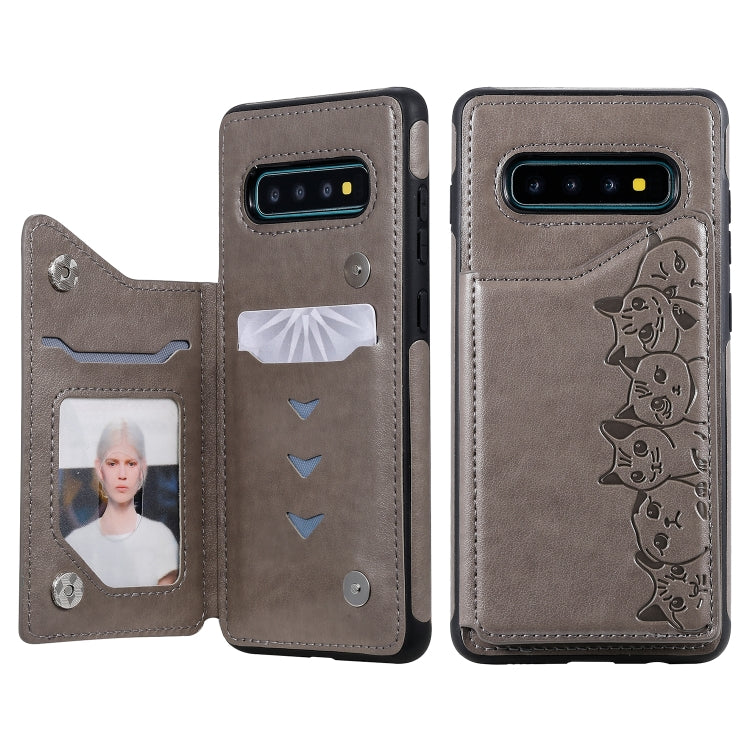 Custodia portafoglio motivo gatti per Galaxy S9 e S10