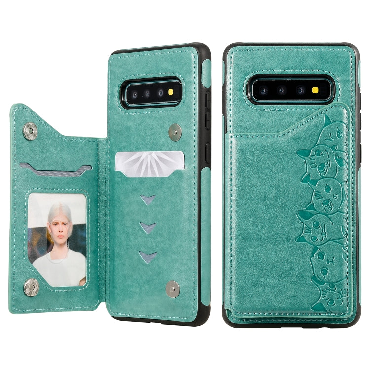 Custodia portafoglio motivo gatti per Galaxy S9 e S10