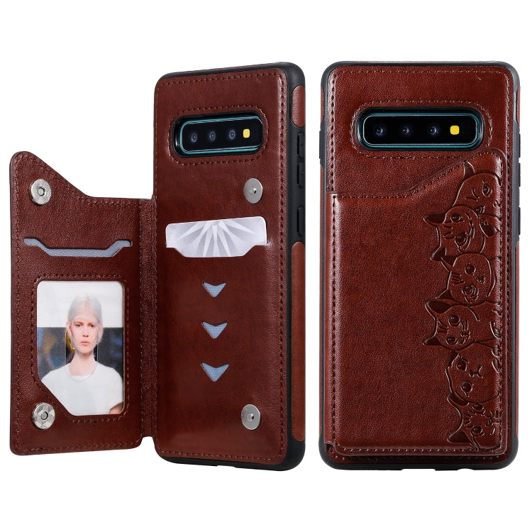 Custodia portafoglio motivo gatti per Galaxy S9 e S10