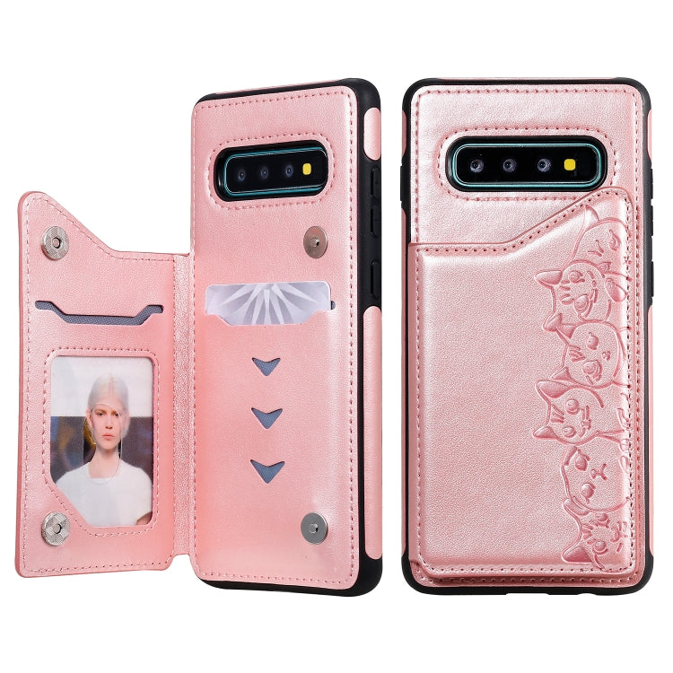 Custodia portafoglio motivo gatti per Galaxy S9 e S10