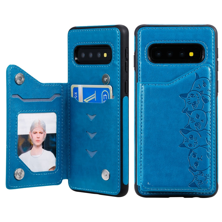 Custodia portafoglio motivo gatti per Galaxy S9 e S10