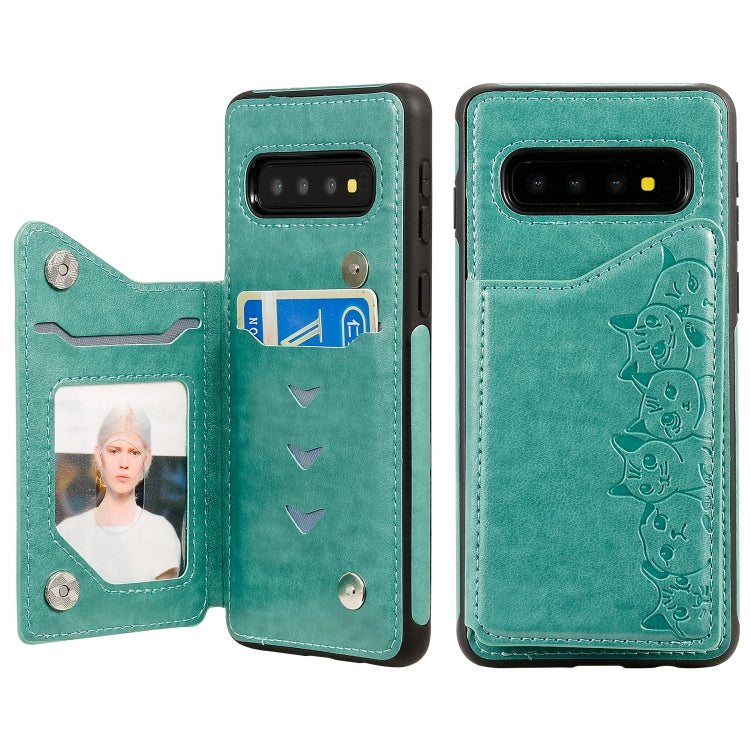 Custodia portafoglio motivo gatti per Galaxy S9 e S10