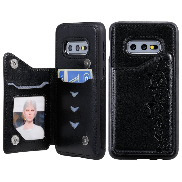 Custodia portafoglio motivo gatti per Galaxy S9 e S10