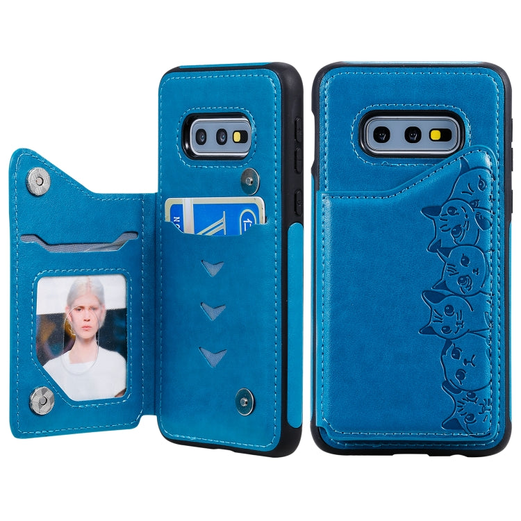 Custodia portafoglio motivo gatti per Galaxy S9 e S10