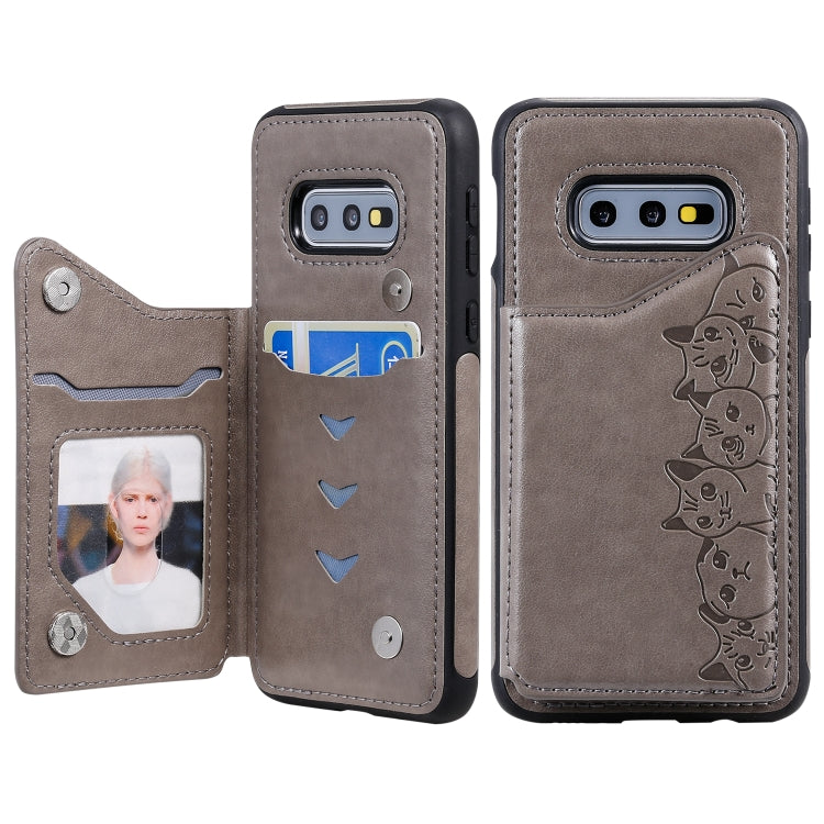 Custodia portafoglio motivo gatti per Galaxy S9 e S10